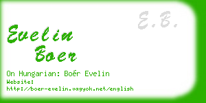 evelin boer business card